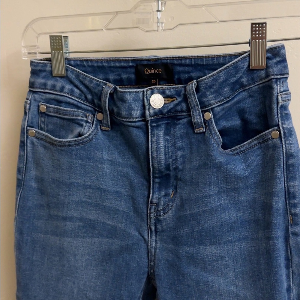 Quince Women's Flare Jeans in Light Blue - Picture 3 of 7